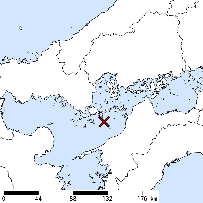 推定震度5弱以上の震度遭遇人口地図