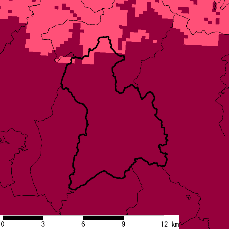 再現期間50000年相当の計測震度分布地図