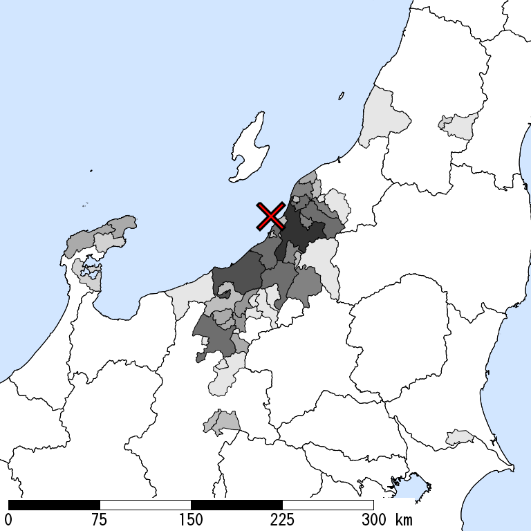 推定震度5弱以上の震度遭遇人口地図