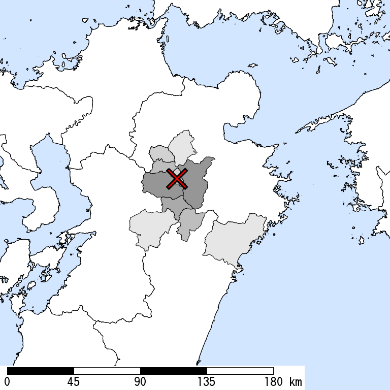 推定震度5弱以上の震度遭遇人口地図