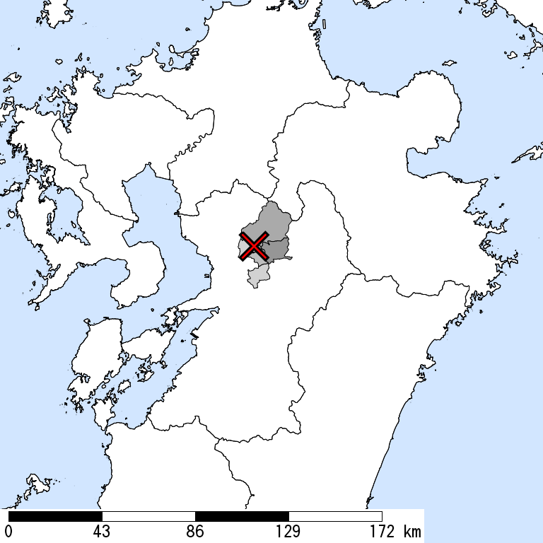 推定震度5強以上の震度遭遇人口地図