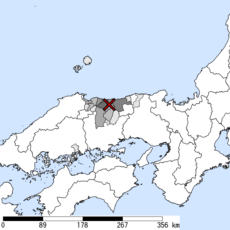 推定震度5弱以上の震度遭遇人口地図