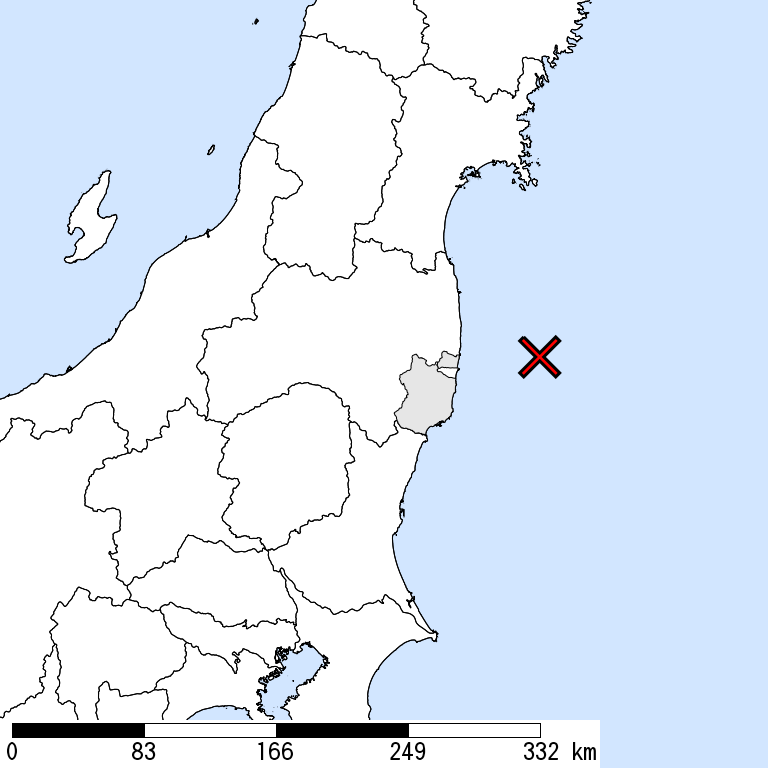 推定震度6弱以上の震度遭遇人口地図