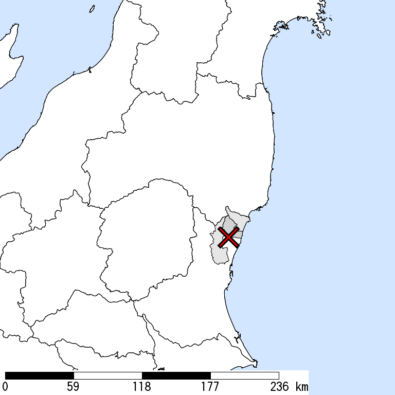 推定震度6弱以上の震度遭遇人口地図