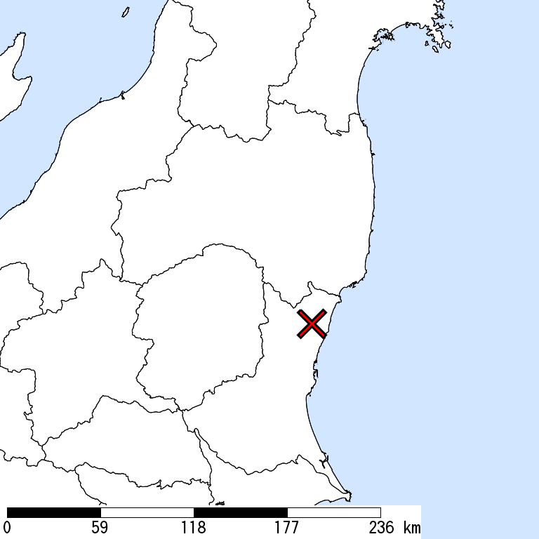 推定震度6強以上の震度遭遇人口地図