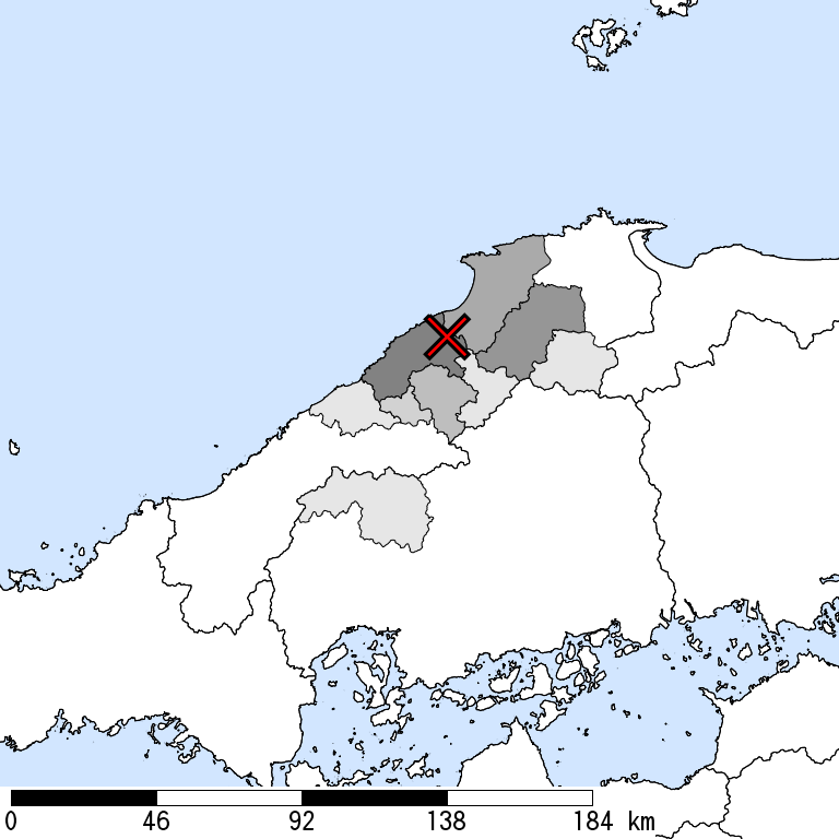 推定震度5弱以上の震度遭遇人口地図