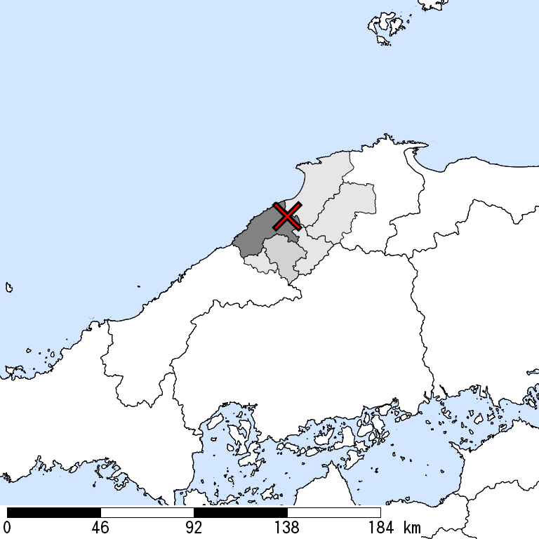 推定震度5強以上の震度遭遇人口地図
