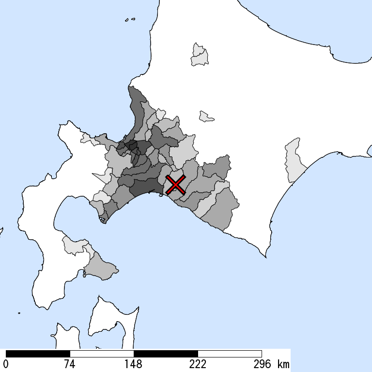 推定震度5弱以上の震度遭遇人口地図