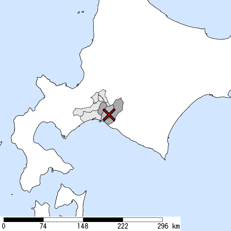 推定震度6強以上の震度遭遇人口地図