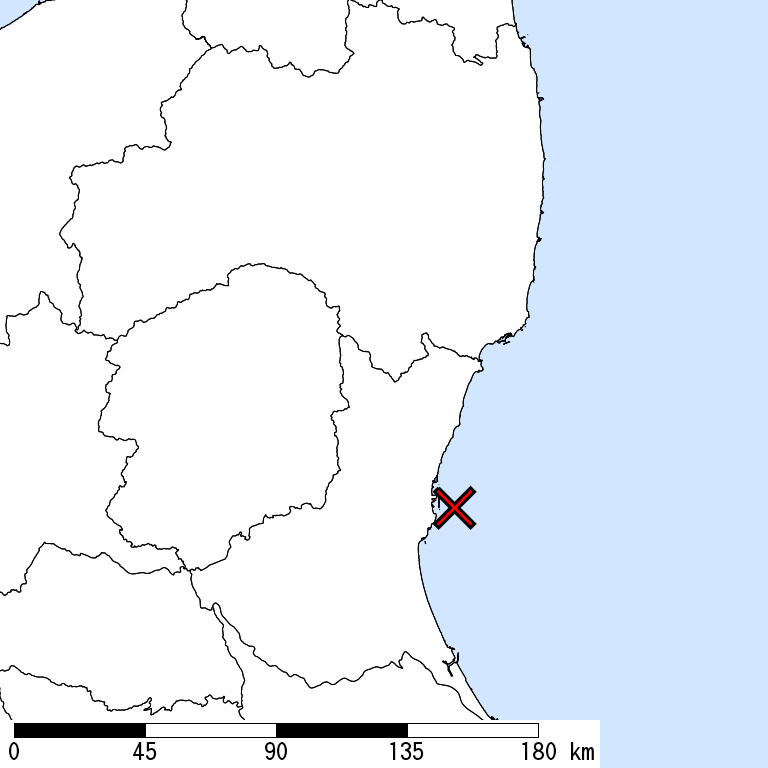 推定震度6強以上の震度遭遇人口地図