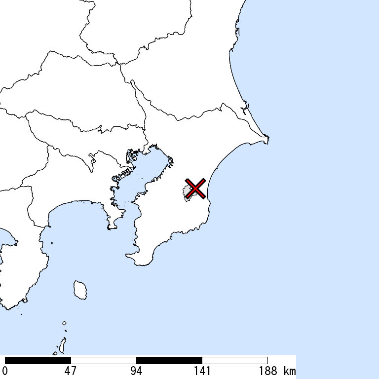 推定震度5弱以上の震度遭遇人口地図