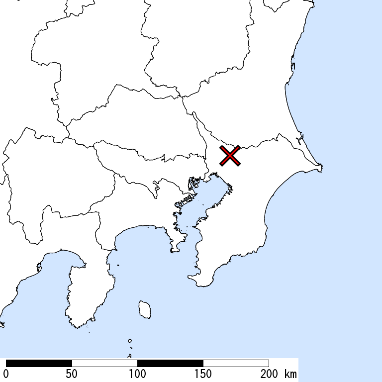 推定震度6強以上の震度遭遇人口地図