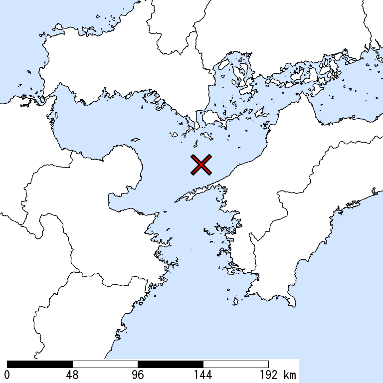 推定震度5弱以上の震度遭遇人口地図