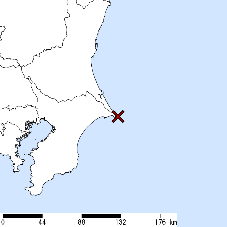 推定震度5弱以上の震度遭遇人口地図