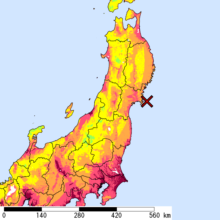 I<sub>s</sub> Distribution of 2% Probability of Exceedance in 50 Years