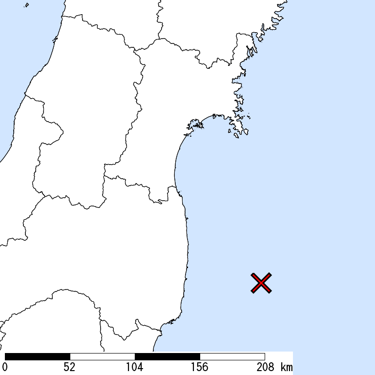 推定震度5弱以上の震度遭遇人口地図