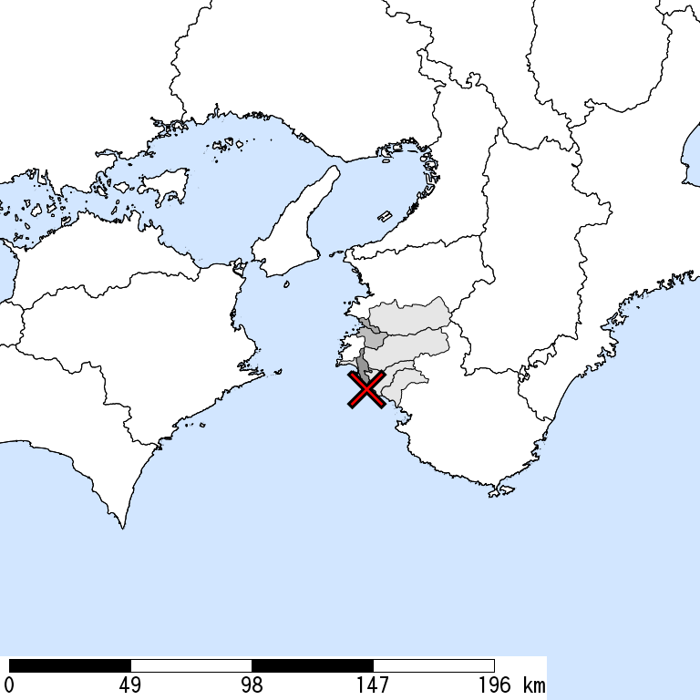 推定震度5弱以上の震度遭遇人口地図