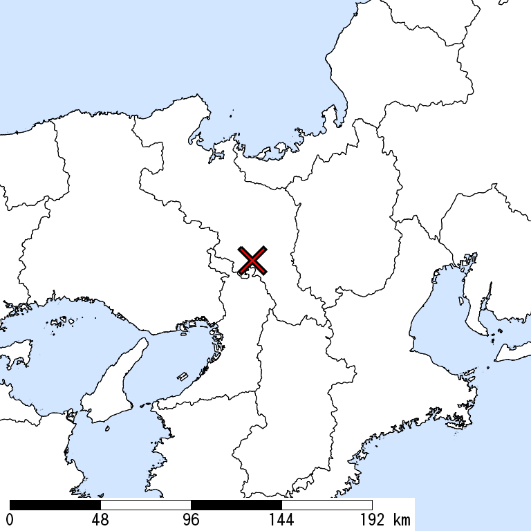 推定震度6強以上の震度遭遇人口地図