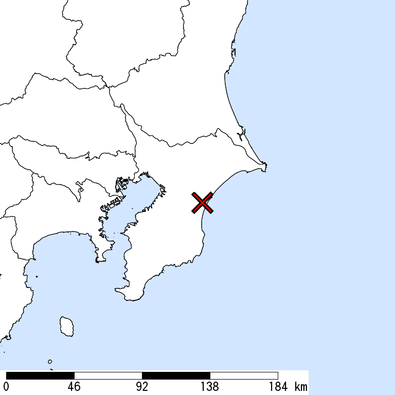 推定震度5弱以上の震度遭遇人口地図