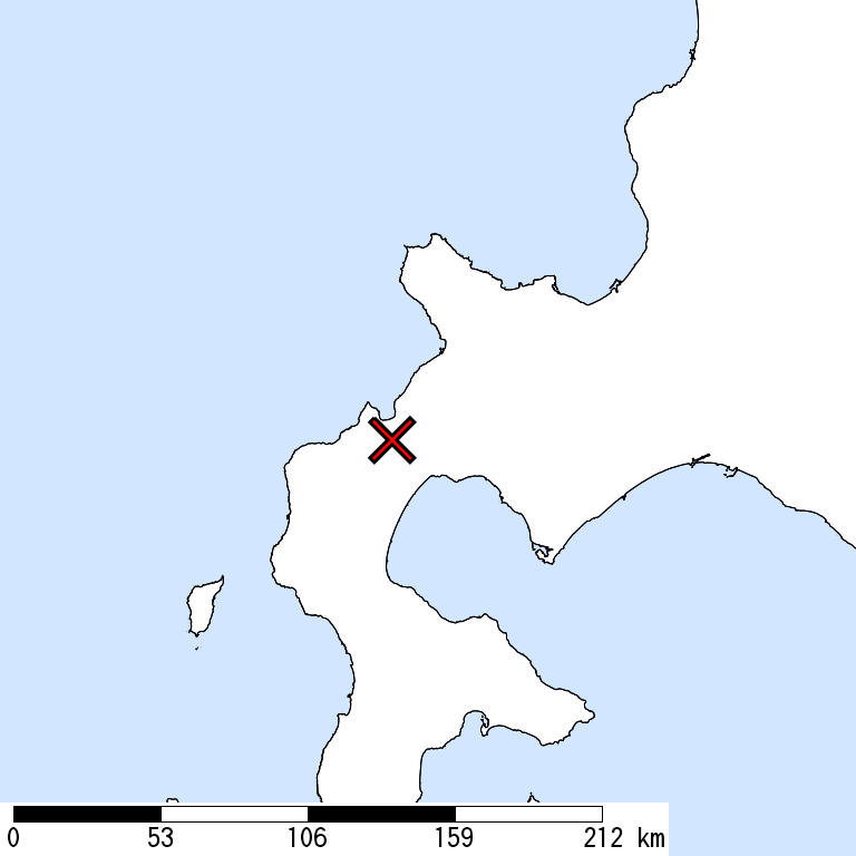 推定震度5強以上の震度遭遇人口地図