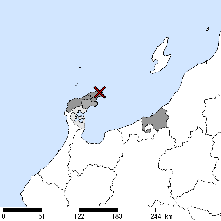 推定震度5弱以上の震度遭遇人口地図
