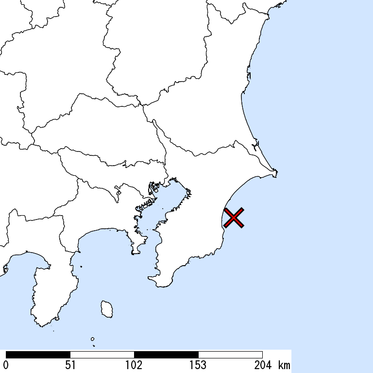 推定震度6弱以上の震度遭遇人口地図