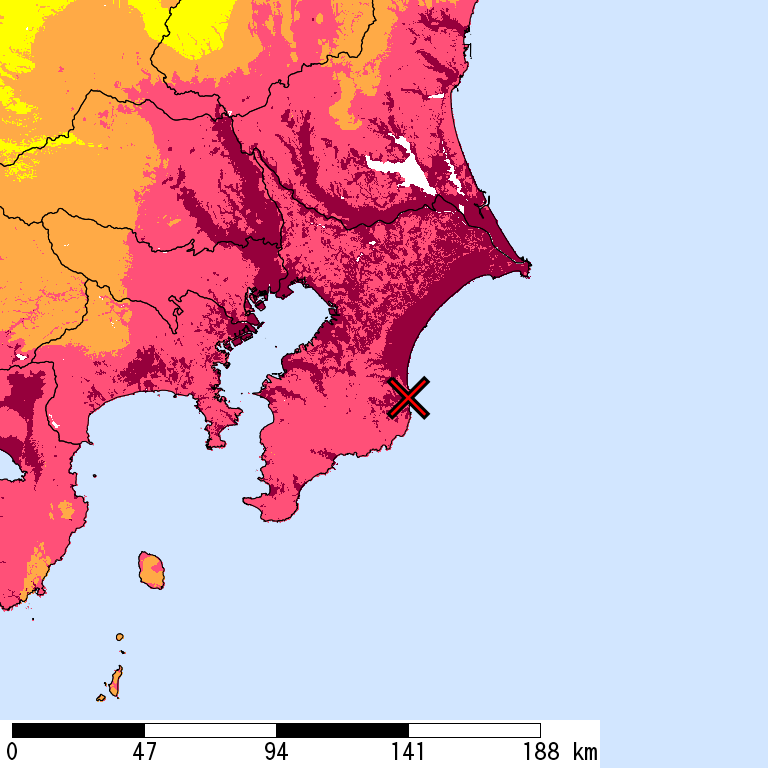 I<sub>s</sub> Distribution of 2% Probability of Exceedance in 50 Years
