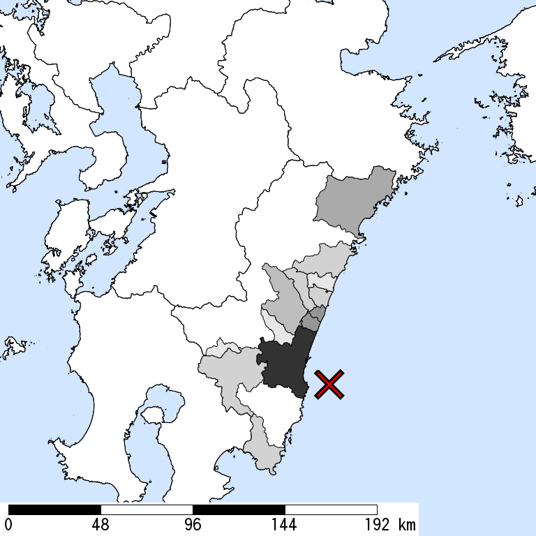 推定震度5弱以上の震度遭遇人口地図