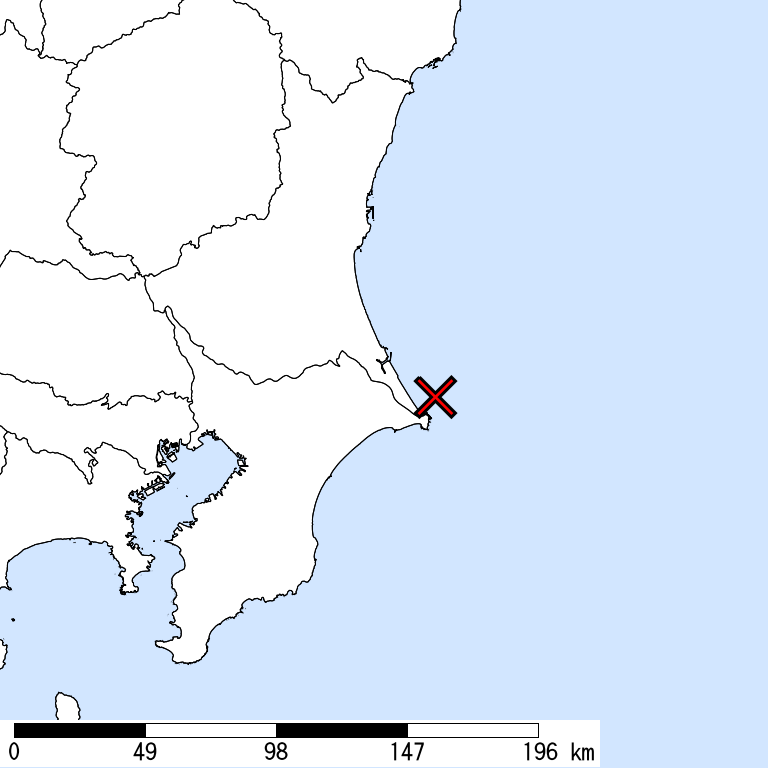 推定震度5弱以上の震度遭遇人口地図