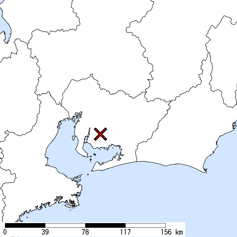 推定震度6弱以上の震度遭遇人口地図