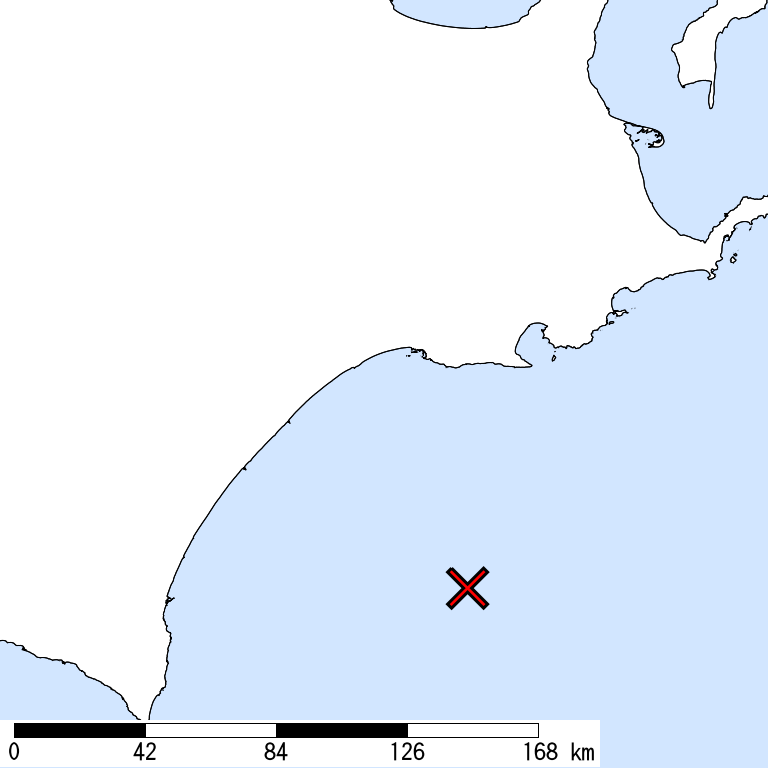 推定震度6強以上の震度遭遇人口地図