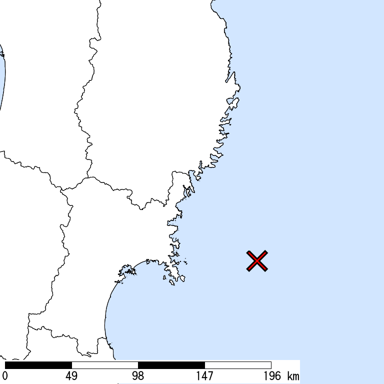 推定震度5強以上の震度遭遇人口地図