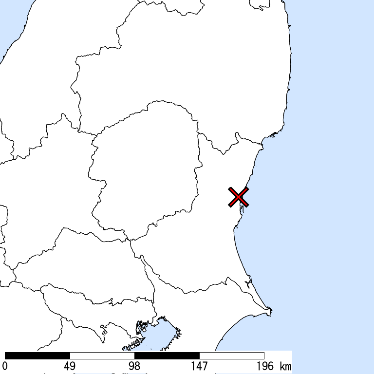 推定震度6強以上の震度遭遇人口地図