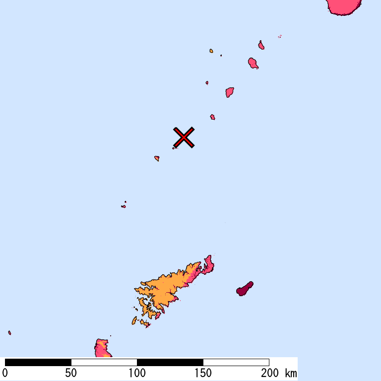 再現期間50000年相当の計測震度分布地図