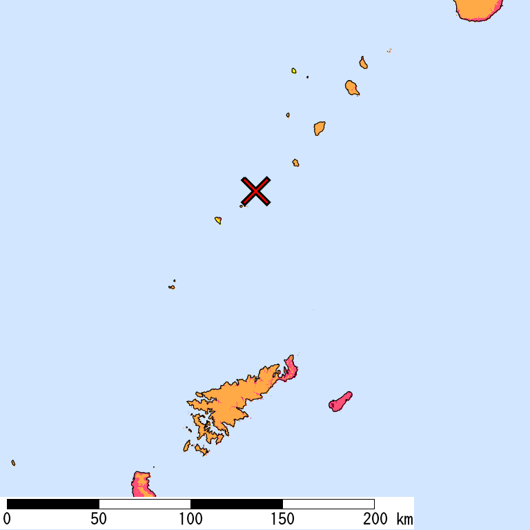 50年間超過確率2%の計測震度分布地図