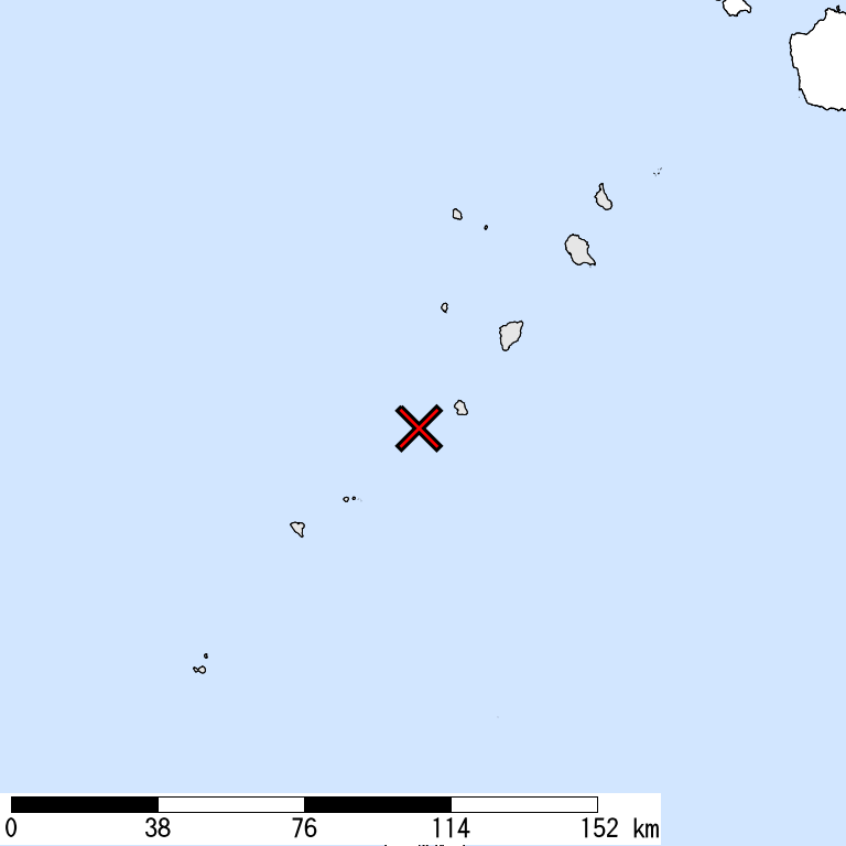 推定震度5強以上の震度遭遇人口地図