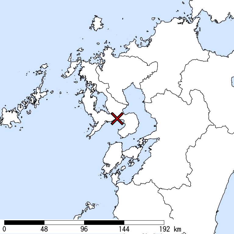 推定震度6強以上の震度遭遇人口地図