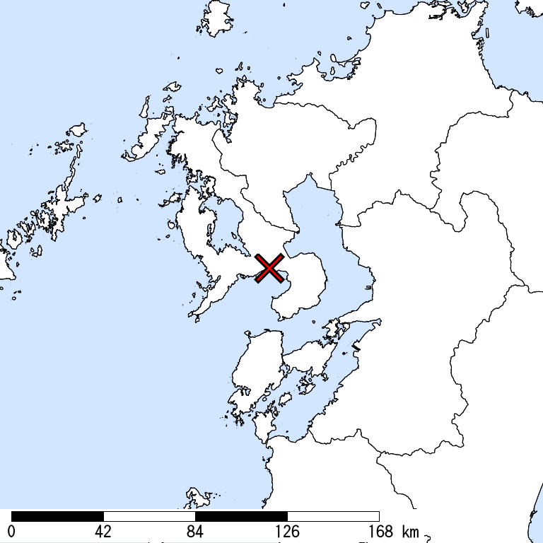 推定震度6弱以上の震度遭遇人口地図