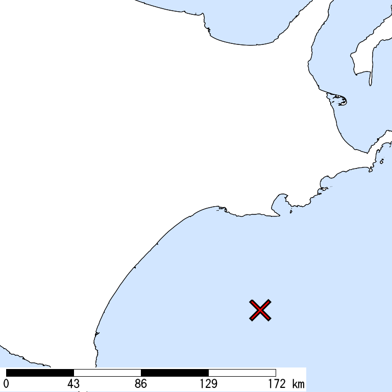 推定震度6強以上の震度遭遇人口地図