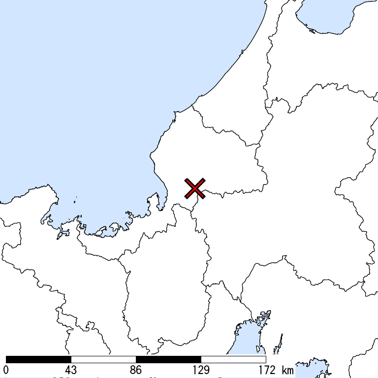 推定震度6強以上の震度遭遇人口地図
