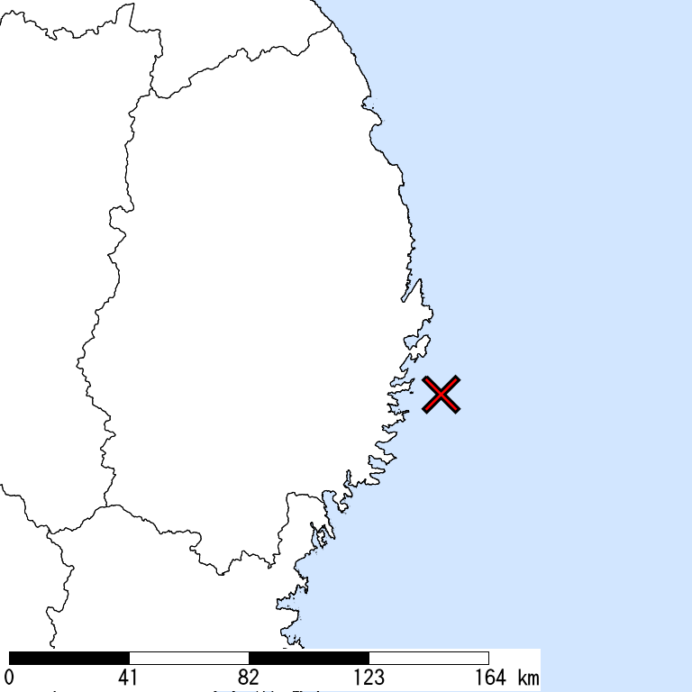 推定震度6強以上の震度遭遇人口地図
