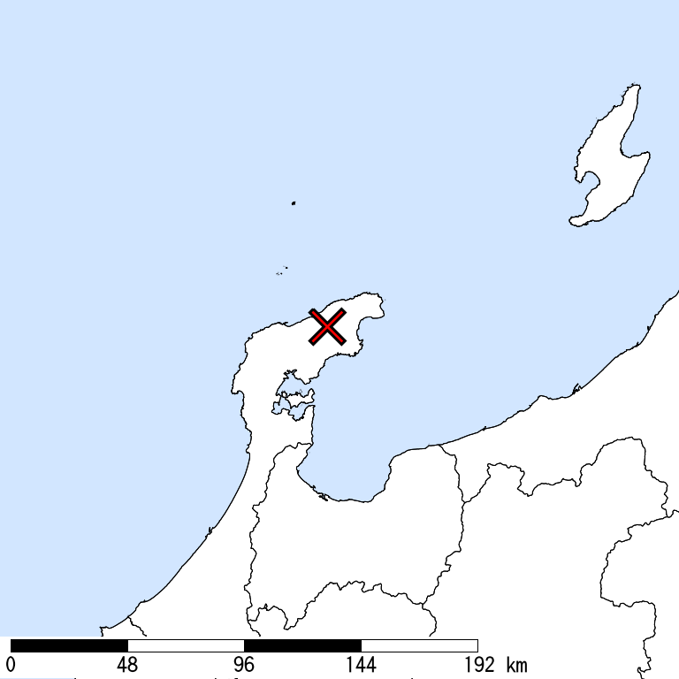 推定震度5強以上の震度遭遇人口地図