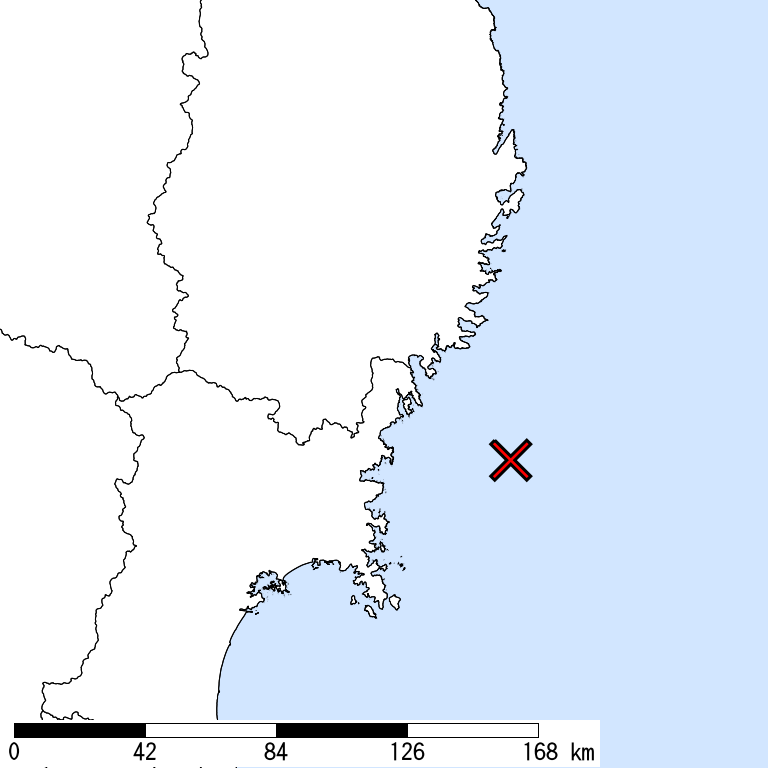 推定震度5弱以上の震度遭遇人口地図