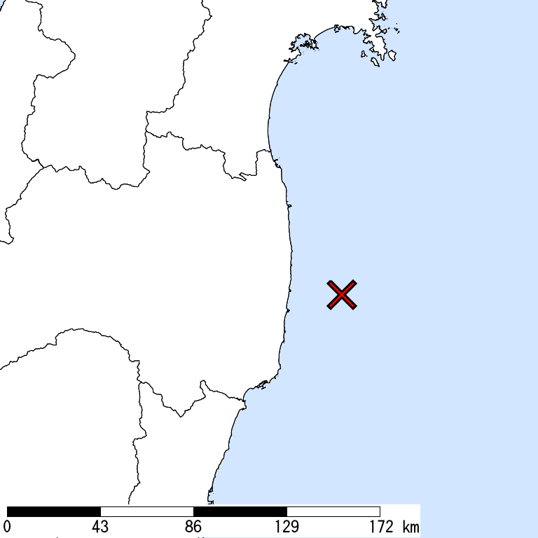 推定震度6弱以上の震度遭遇人口地図