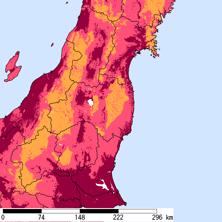 再現期間50000年相当の計測震度分布地図