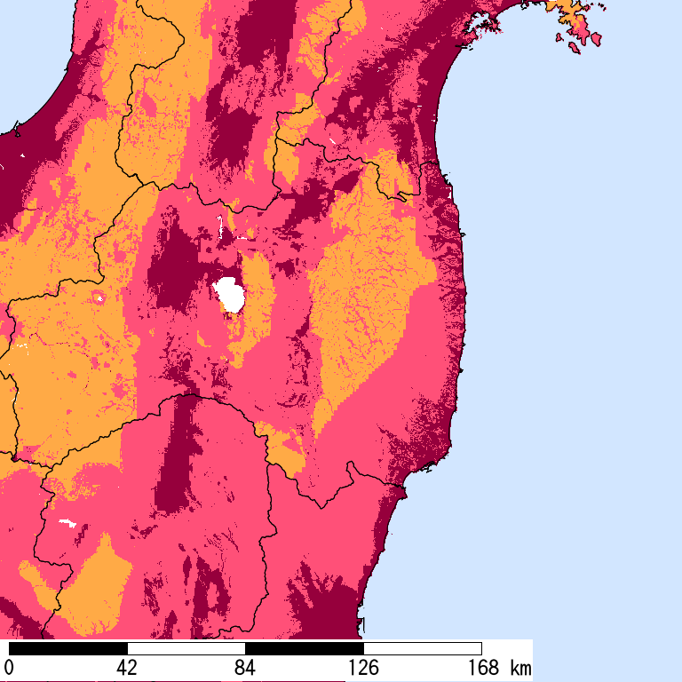 再現期間50000年相当の計測震度分布地図