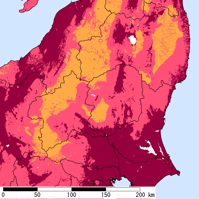再現期間50000年相当の計測震度分布地図