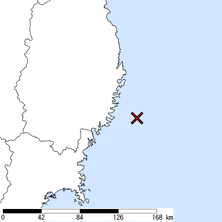 推定震度5強以上の震度遭遇人口地図