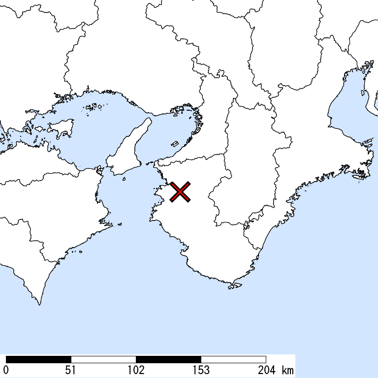 推定震度6強以上の震度遭遇人口地図