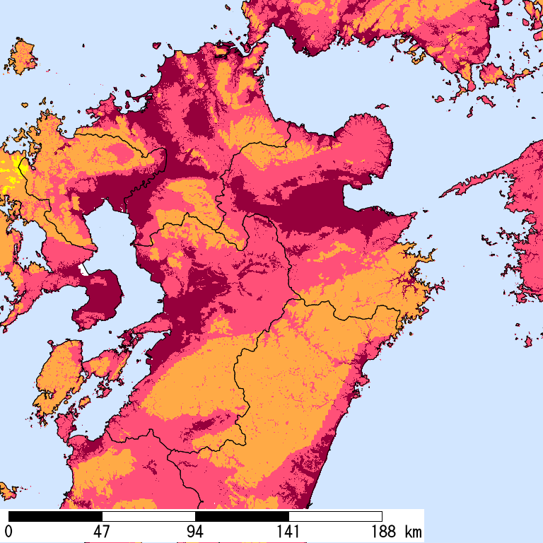 再現期間50000年相当の計測震度分布地図